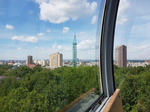 Вид с нового колеса обозрения в парке Горького.