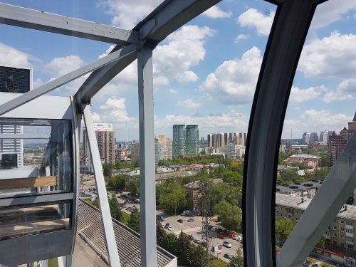 Вид с нового колеса обозрения в парке Горького.