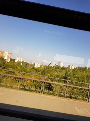 Наш район, вид с моста над логом