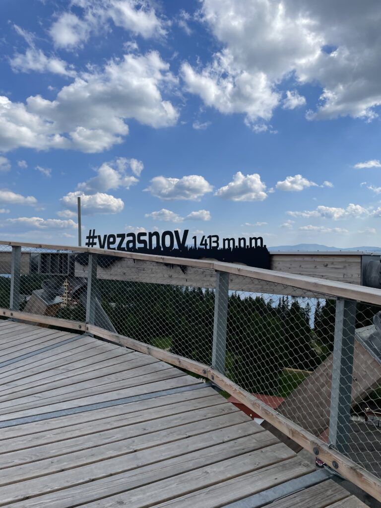 деревянная обзорная башня в горах